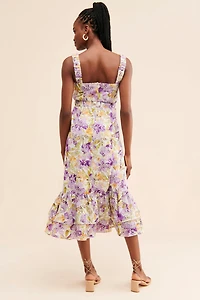 Adelyn Rae Kathleena Eyelet Midi Dress