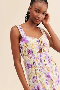 Adelyn Rae Kathleena Eyelet Midi Dress