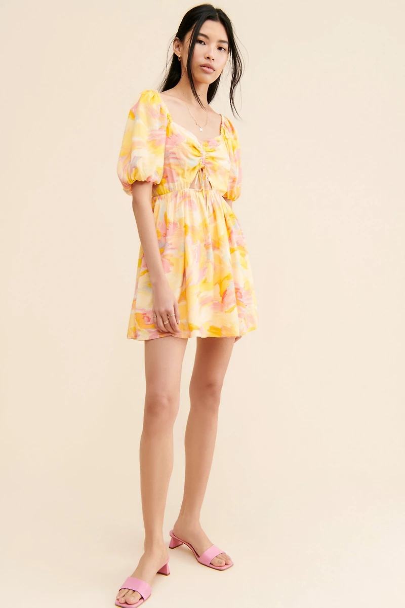 Adelyn Rae Dara Abstract Mini Dress