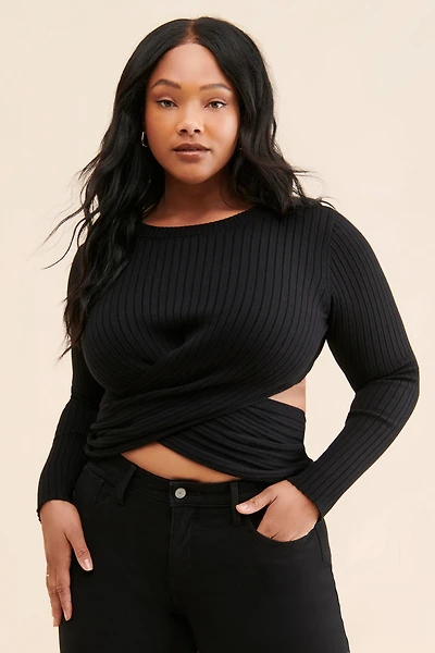 4th & Reckless Frederick Cross-Front Sweater