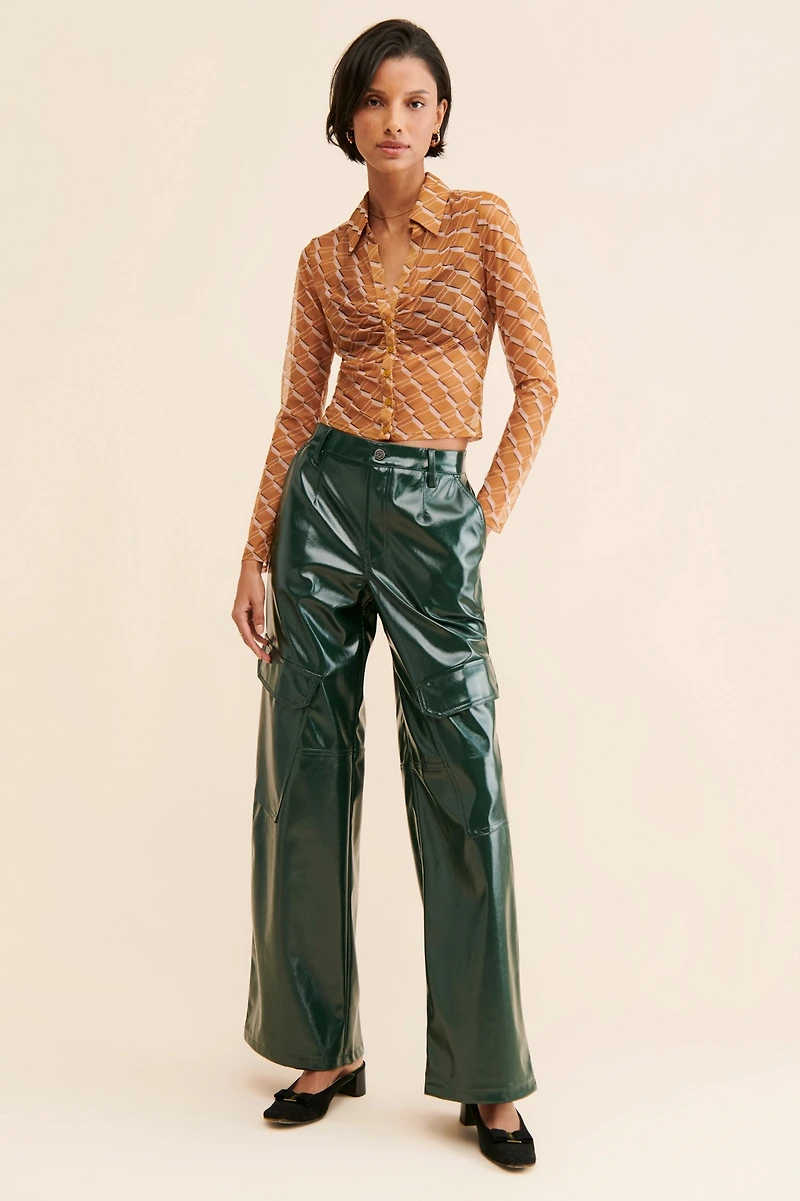 ASTR the Label Lamora Mesh Top