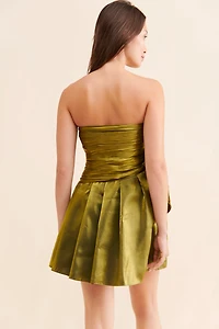 Bhanuni by Jyoti Liquid Metallic Bow Mini Dress