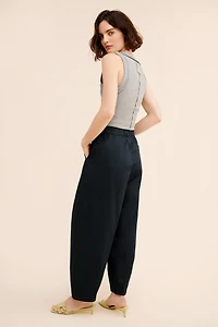 Maeve Curve Poplin Barrel Pants