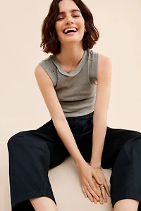 Maeve Curve Poplin Barrel Pants