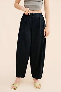 Maeve Curve Poplin Barrel Pants