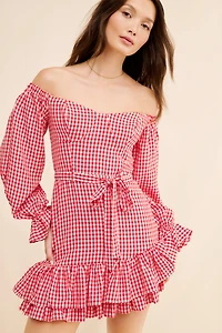Bare Frill Mini Dress