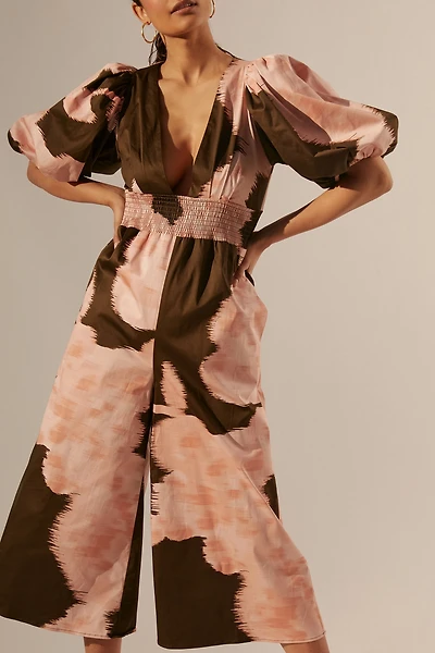 Hutch Floral Plunging Jumpsuit