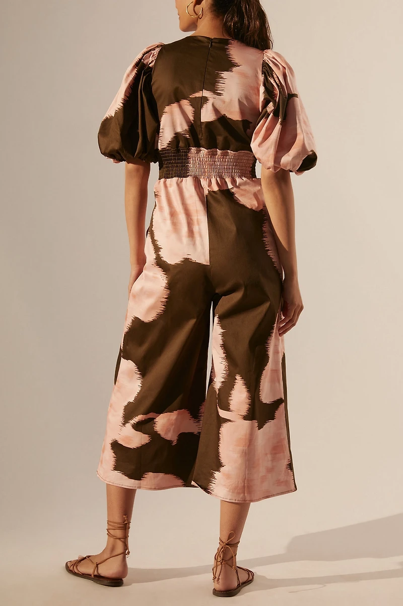 Hutch Floral Plunging Jumpsuit
