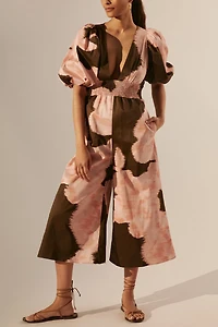 Hutch Floral Plunging Jumpsuit
