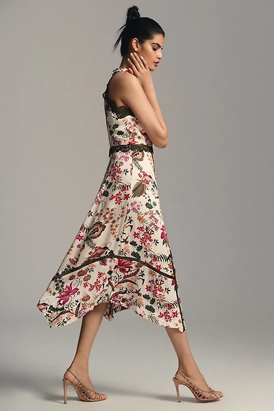 Lace-Trim A-Line Dress