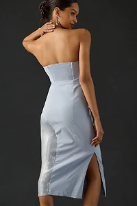 Strapless Slim Midi Dress