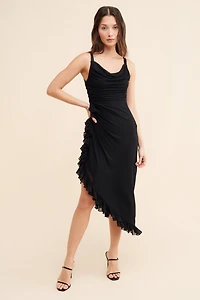 Sleeveless Ruched Midi Dress