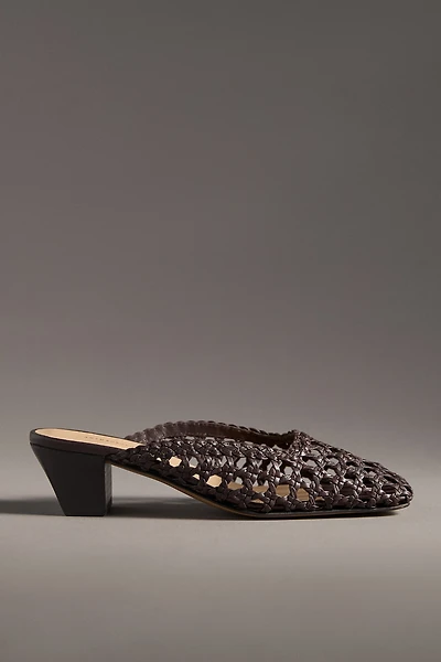 By Anthropologie Woven Mule Heels