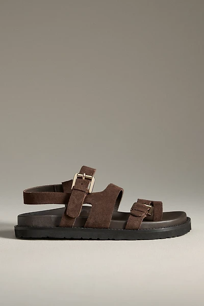 By Anthropologie Suede Buckle Sandals