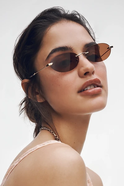Jenny Bird Frameless Oval Sunglasses