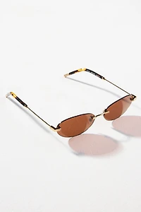 Jenny Bird Frameless Oval Sunglasses
