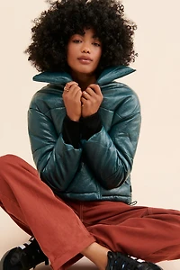 Nuuly x Apparis Billie Crinkle Vegan Leather Puffer