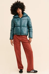 Nuuly x Apparis Billie Crinkle Vegan Leather Puffer