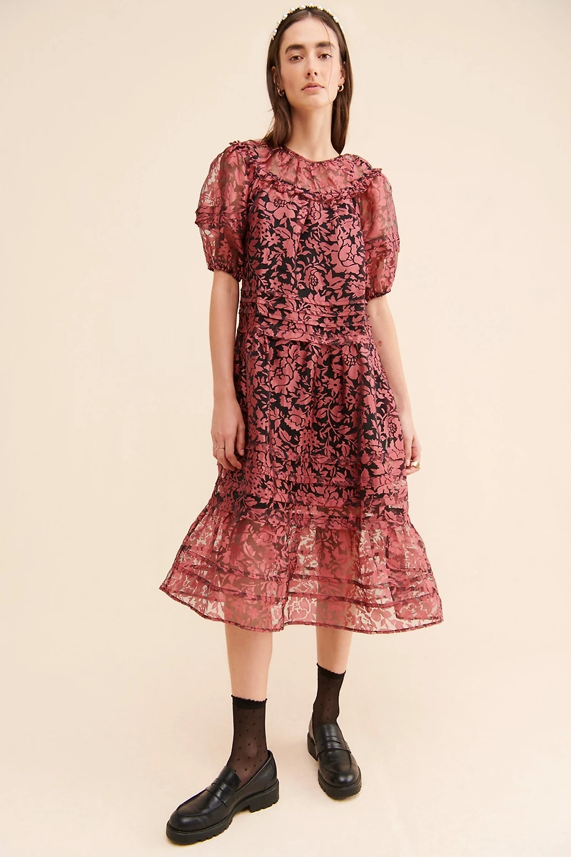 Current Air Pleated Floral Dress