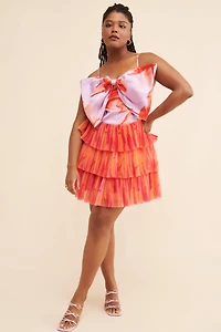 Hutch Sleeveless Tulle Bow Mini Dress