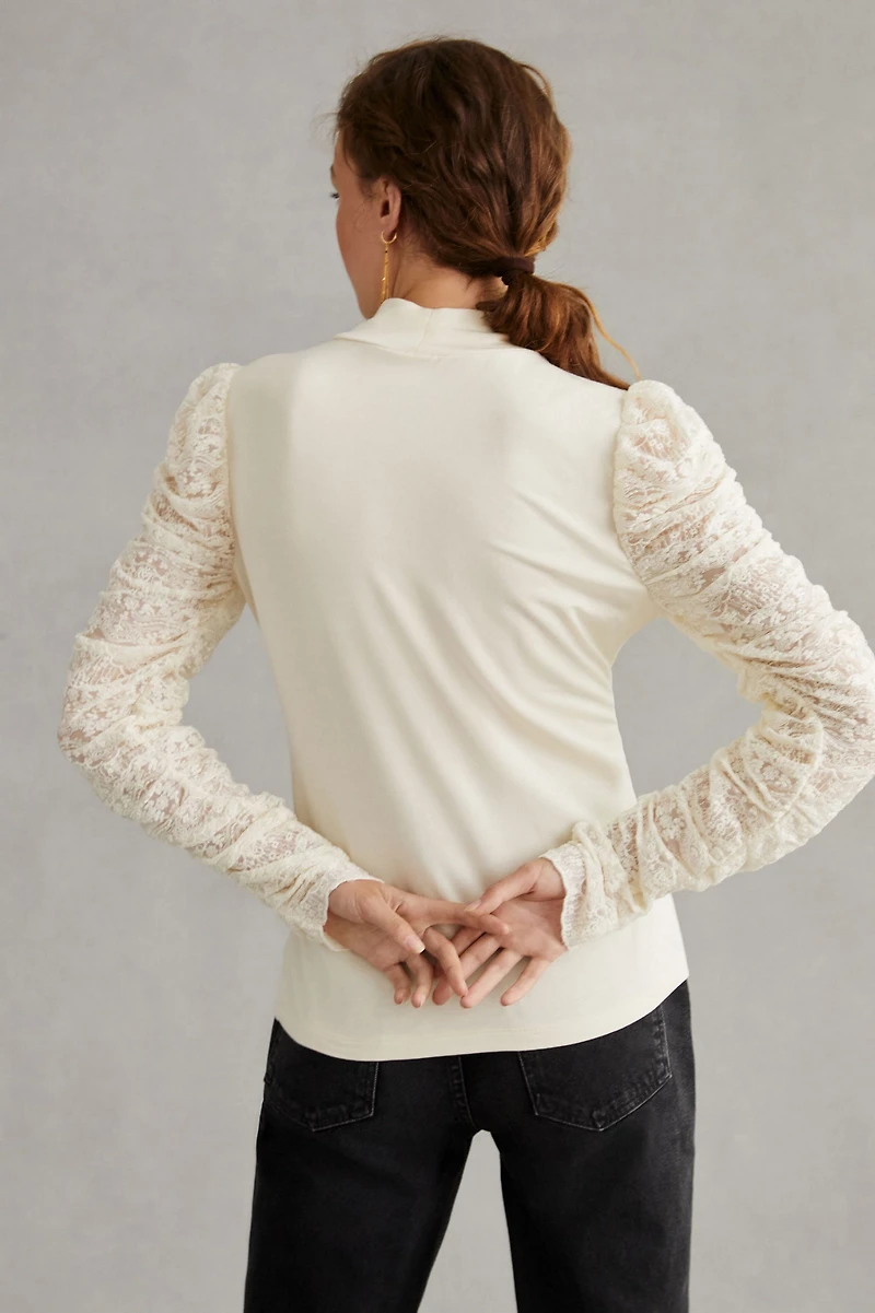 Design History Ruched Sleeve Blouse