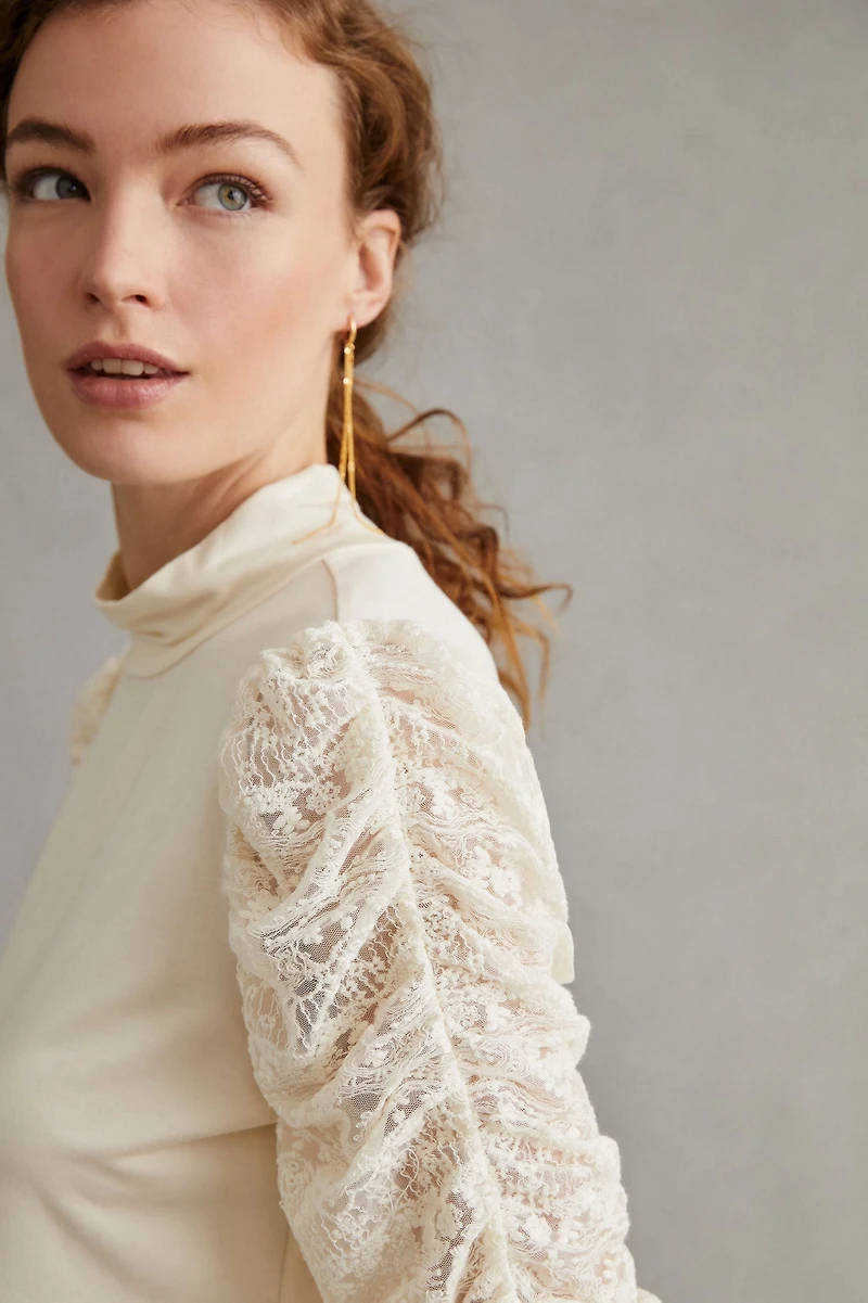Design History Ruched Sleeve Blouse