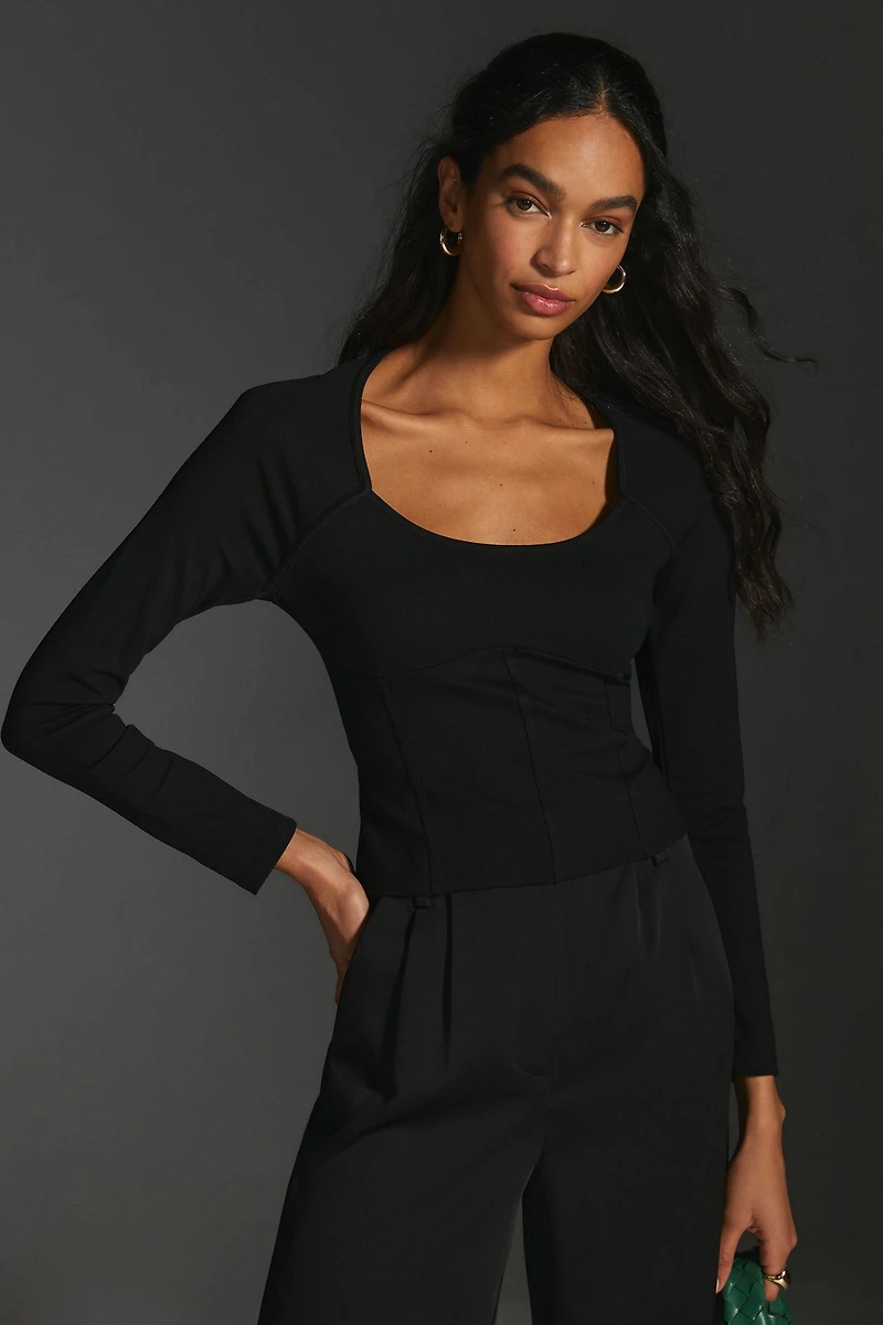 Maeve Ponte Corset Top