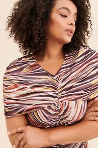 Eloquii Capelet Ruched Dress