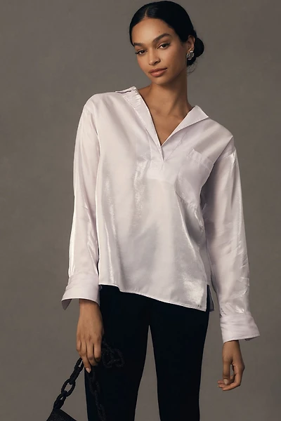 Pilcro Long-Sleeve Shine Blouse