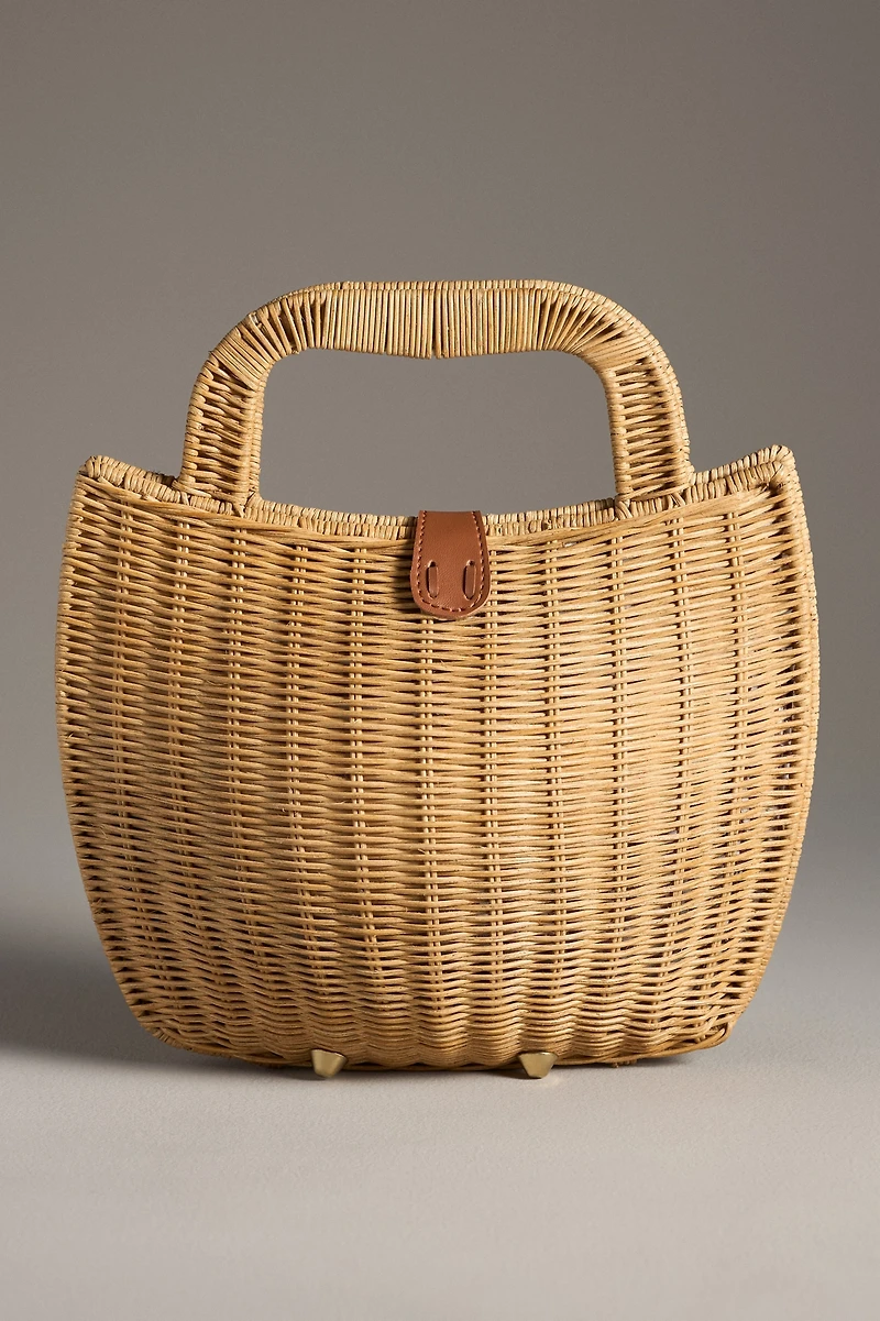 Bali Woven Wicker Basket Bag