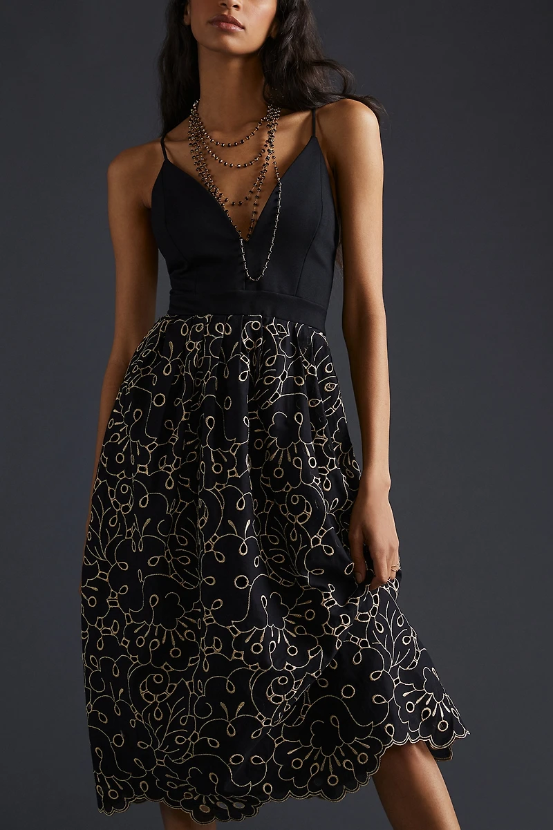 Maeve Eyelet Midi Dress