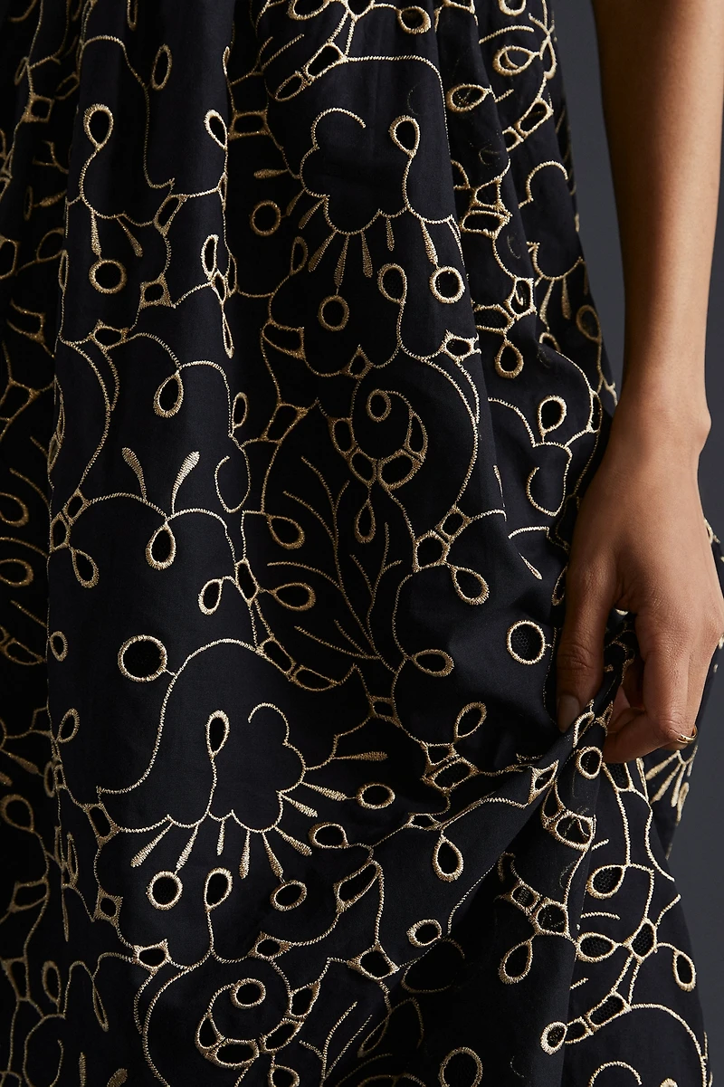 Maeve Eyelet Midi Dress