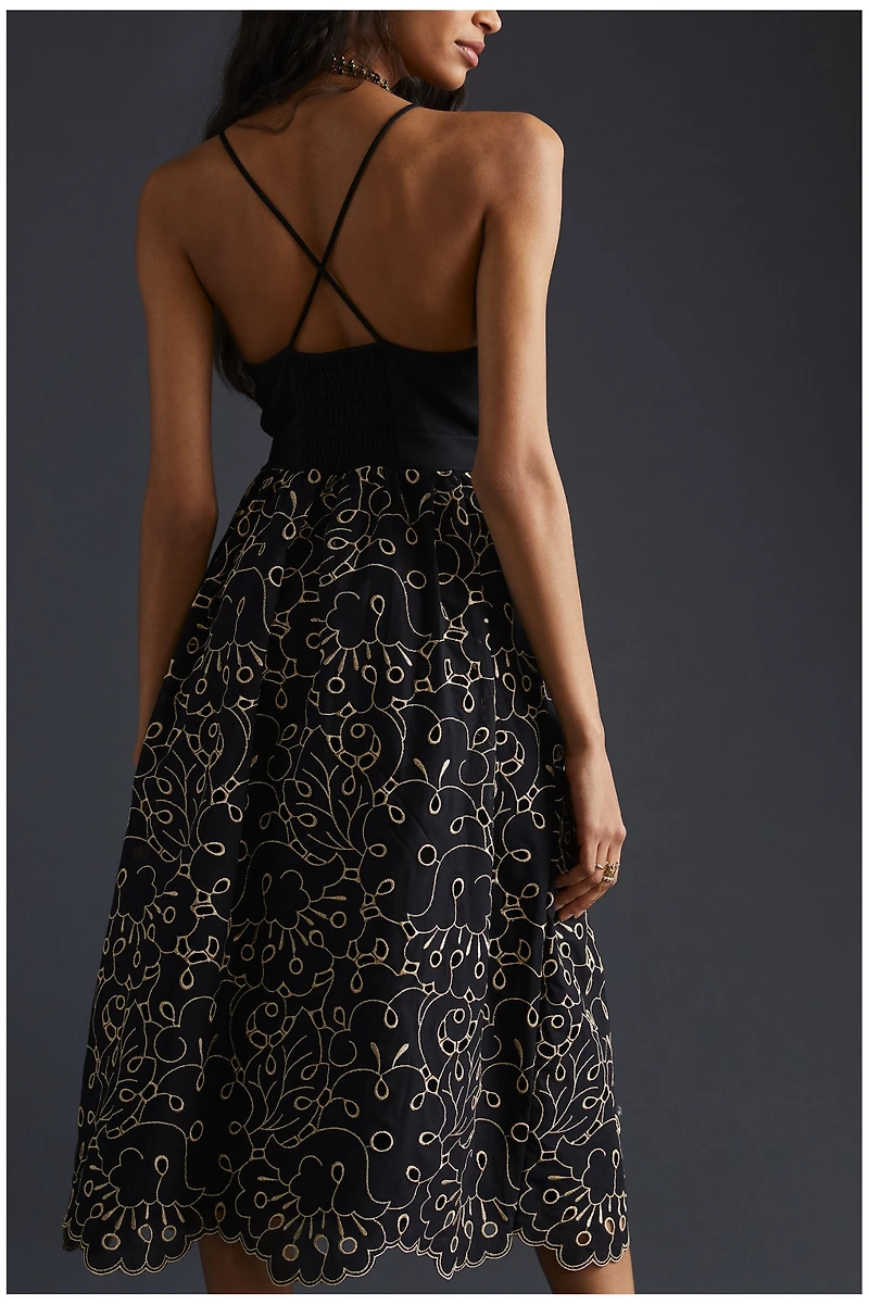 Maeve Eyelet Midi Dress