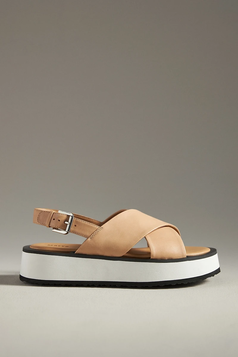 Maeve Cross-Strap Platform Sandals