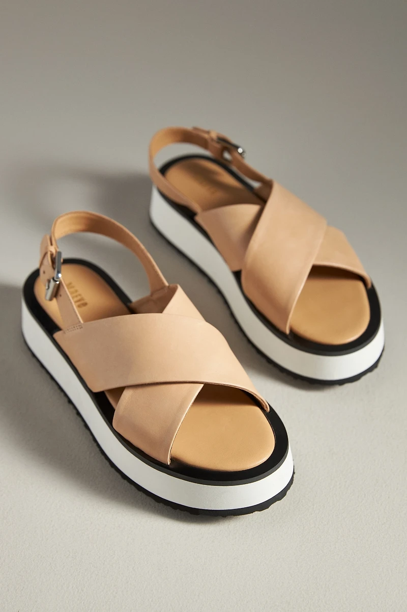 Maeve Cross-Strap Platform Sandals