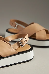 Maeve Cross-Strap Platform Sandals