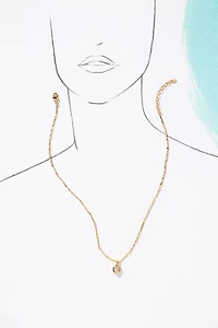 Luv Aj Bezel Link Necklace
