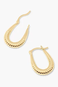 Brook & York Textured Oval Vermeil Hoop Earrings
