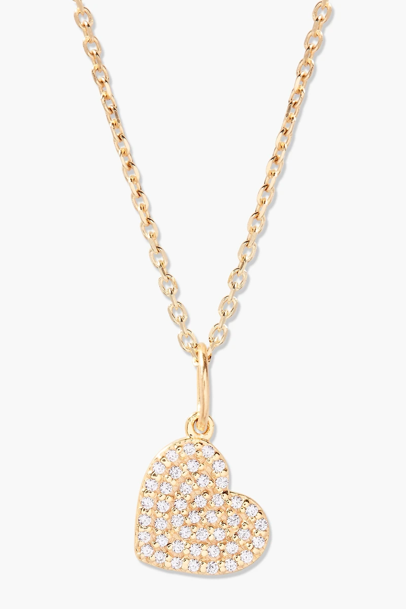 Brook & York Vermeil Pave Heart Necklace