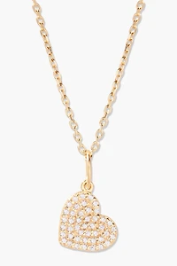 Brook & York Vermeil Pave Heart Necklace