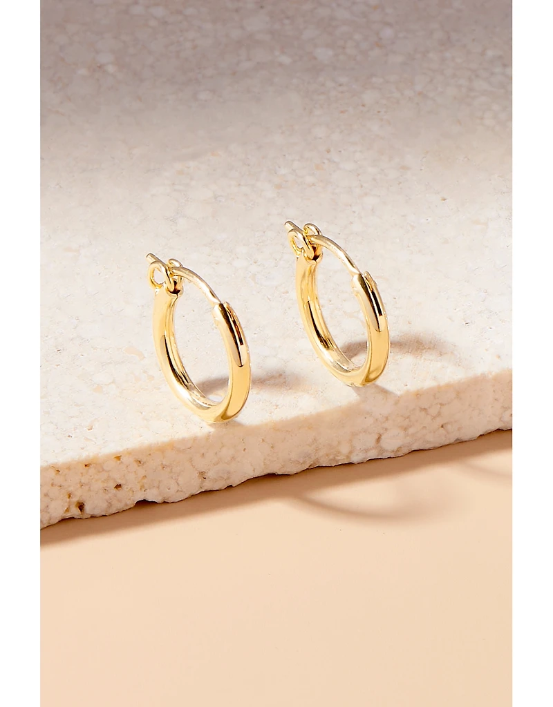 Brook & York Classic Vermeil Huggie Hoop Earrings