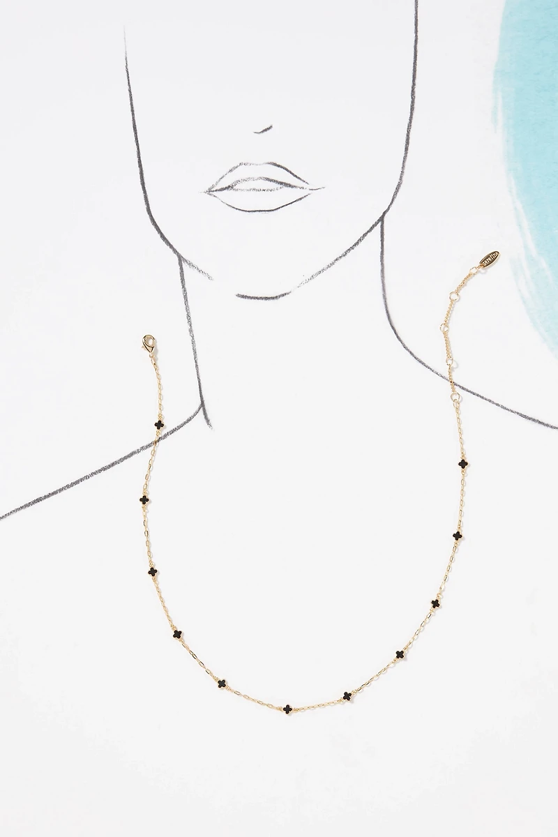 Tiny Clover Chain Necklace