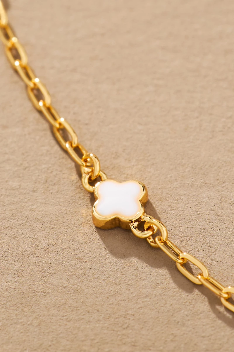 Tiny Clover Chain Necklace