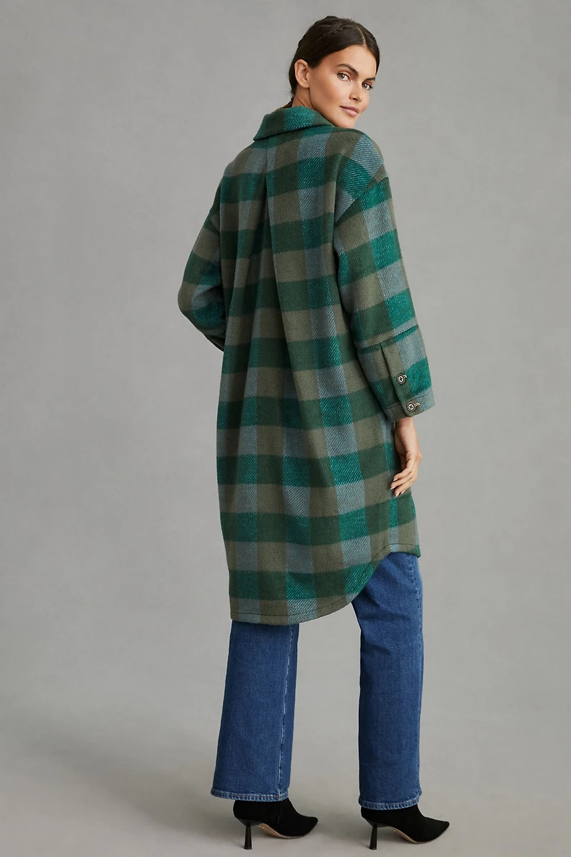 Pilcro Plaid Duster Shacket