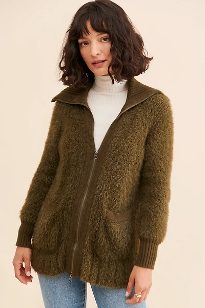Bethenny Zip-Front Cardigan