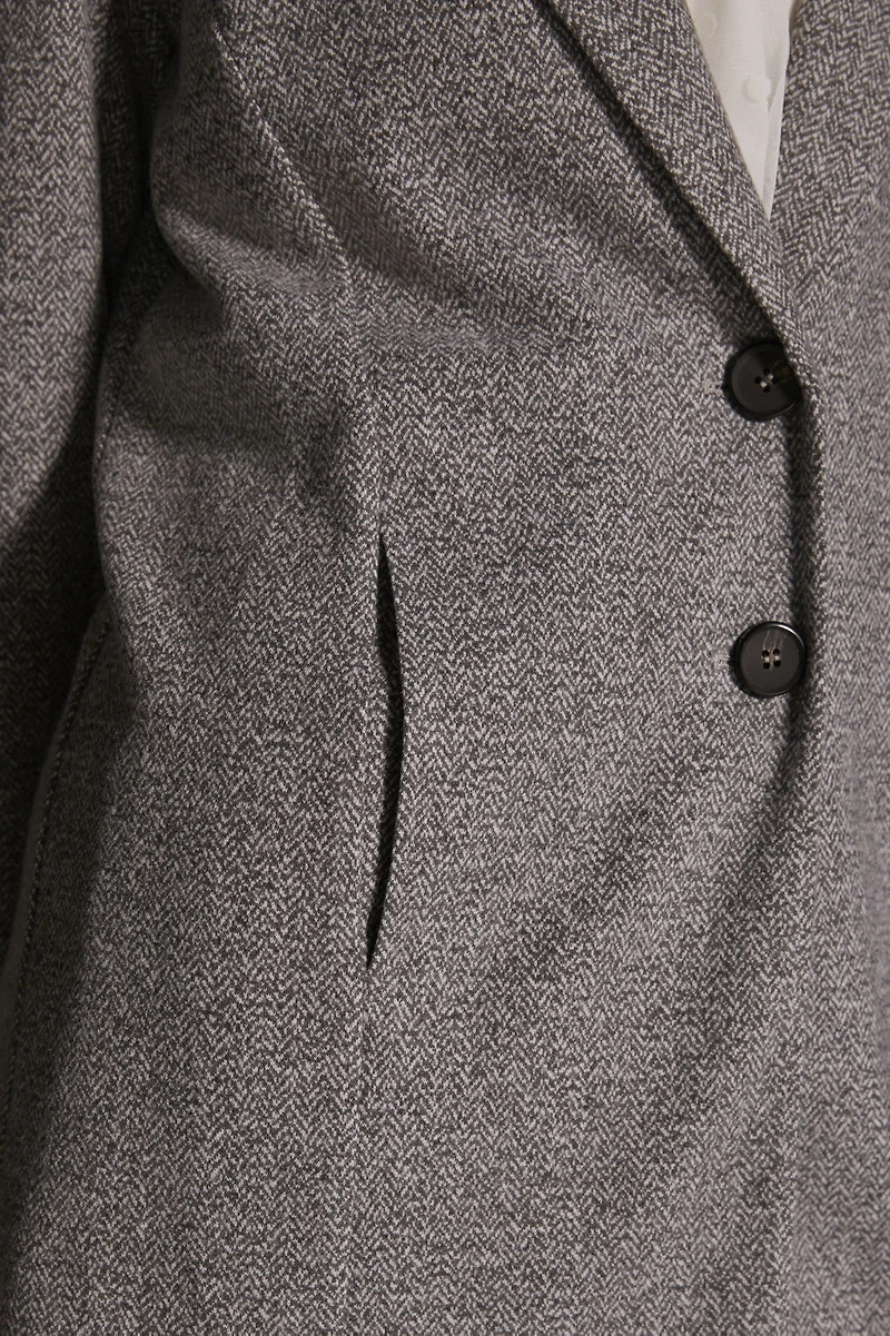Bagatelle Pattern Button Front Blazer