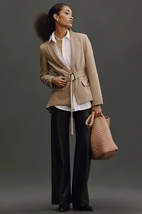 Maeve Pleated-Back Blazer