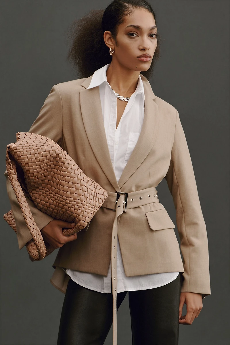 Maeve Pleated-Back Blazer