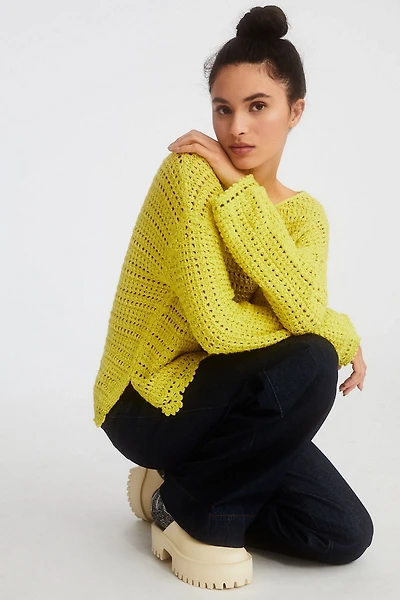 Scalloped Knit Sweater