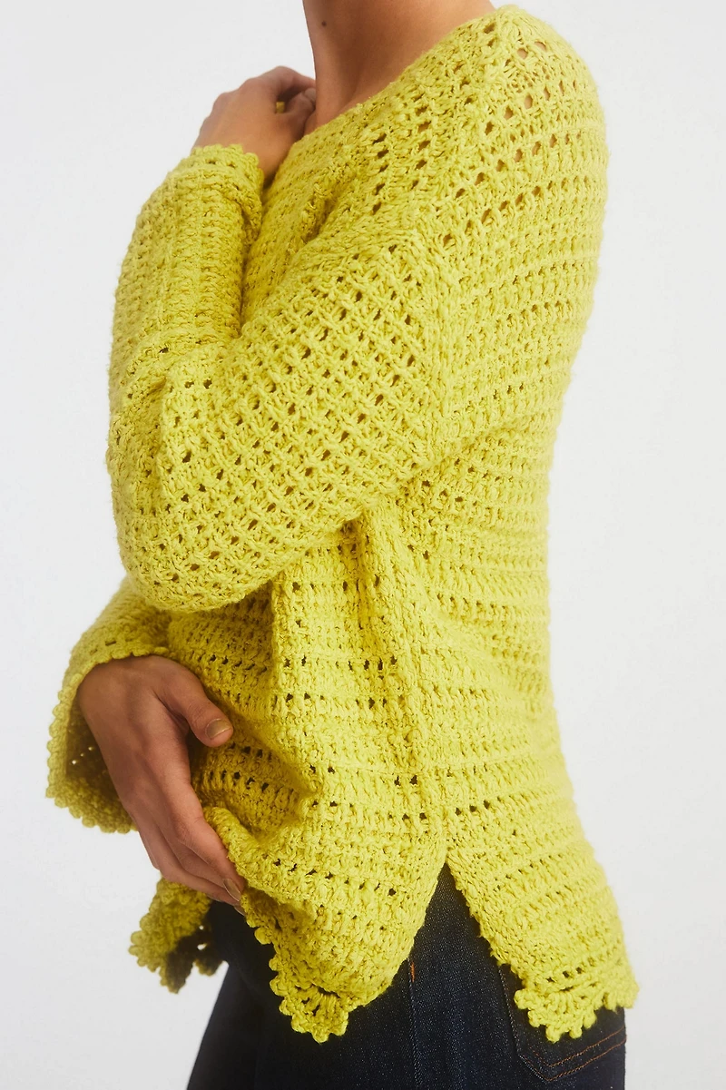 Scalloped Knit Sweater